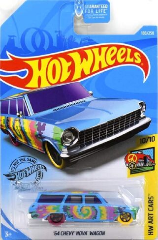 هوت ويلز 2019 Hw Art Cars - '64 تشيفي نوفا واجن، أزرق 188/250 in Kuwait