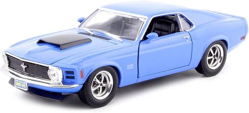 1970 Ford Mustang Boss 429, Blue - Motormax 73303-1/24 Scale Diecast Model Toy Car by Motor Max in Saudi Arabia