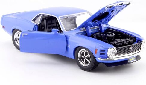 1970 Ford Mustang Boss 429, Blue - Motormax 73303-1/24 Scale Diecast Model Toy Car by Motor Max in Saudi Arabia