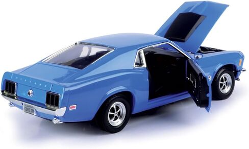 1970 Ford Mustang Boss 429, Blue - Motormax 73303-1/24 Scale Diecast Model Toy Car by Motor Max in Saudi Arabia