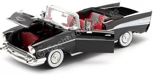 1957 Chevrolet Bel Air Convertible Black James Bond 007 "Dr. No (1962) Movie 1/18 Diecast Model Car by Motormax in Saudi Arabia