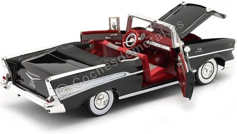1957 Chevrolet Bel Air Convertible Black James Bond 007 "Dr. No (1962) Movie 1/18 Diecast Model Car by Motormax in Saudi Arabia
