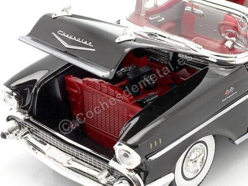 1957 Chevrolet Bel Air Convertible Black James Bond 007 "Dr. No (1962) Movie 1/18 Diecast Model Car by Motormax in Saudi Arabia