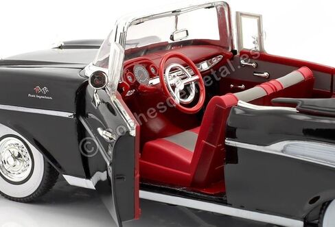 1957 Chevrolet Bel Air Convertible Black James Bond 007 "Dr. No (1962) Movie 1/18 Diecast Model Car by Motormax in Saudi Arabia