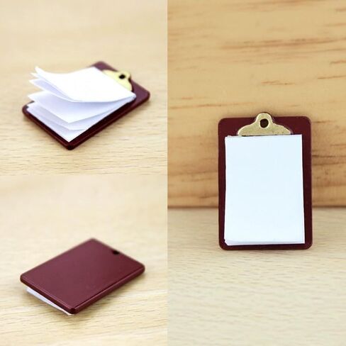 1/12 Miniature Clipboard Dollhouse Decoration Accessories, DIY Micro Scene Decor, Decorations in Saudi Arabia