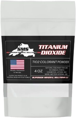 Premium Titanium Dioxide TiO2 Natural White Pigment and Colorant for DIY Crafts, Paints, Cosmetics | Industrial Grade (10 oz) in Saudi Arabia