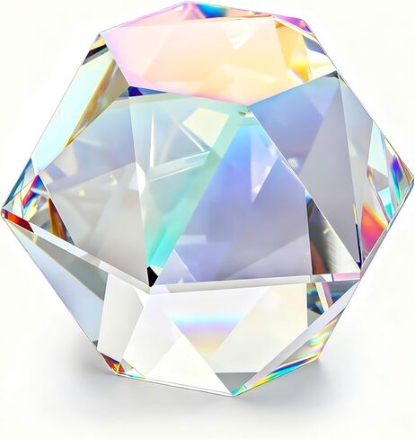QFkris 2" K9 Crystal Optical Glass Prism Cube Crystal Faceted Optical Prism for Teaching Light, Physics, Photography, Science Classroom in Saudi Arabia