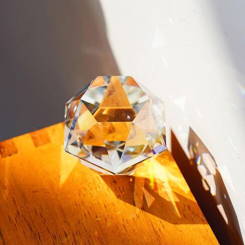 QFkris 2" K9 Crystal Optical Glass Prism Cube Crystal Faceted Optical Prism for Teaching Light, Physics, Photography, Science Classroom in Saudi Arabia