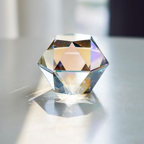 QFkris 2" K9 Crystal Optical Glass Prism Cube Crystal Faceted Optical Prism for Teaching Light, Physics, Photography, Science Classroom in Saudi Arabia