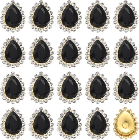 harfington 30pcs خياطة على حجر الراين 10x14mm المسيل للدموع قطرة الكريستال حجر الراين المعادن شقة الخياطة مخلب الشق الملابس الملحقات DIY بها بنفسك الحرف اللباس الملابس الأحذية حقيبة الزينة، الأحمر in Saudi Arabia