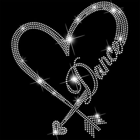 SUPERDANT Dance Iron on Rhinestones for Clothes Arrow of Love Crystal Heat Transfer Stickers Iron on Decals Rhinestone Patches for Dance Lover T-Shirt Clothing Hoodie Jackets DIY Art Craft Gifts in Saudi Arabia