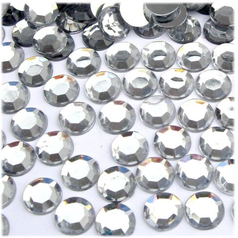 The Crafts Outlet 144pc Loose Flatback Acrylic Rhinestones Round 11mm - Flatback Crystal Clear in Saudi Arabia