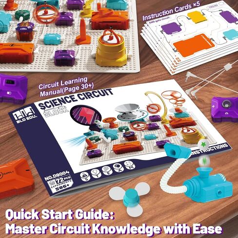 Gohero Circuits Science Kit，76 STEM Projects,Science Experiments for Kids with Fan, RGB Lights,Learning & Education toysKids Circuit Board for Kids(586 Projects+) in Saudi Arabia