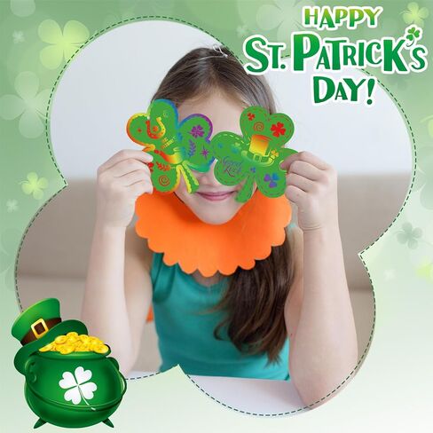 JarThenaAMCS 60Set St. Patrick's Day Shamrock Scratch Art Set Green Clover Scratch Paper with Ribbon Wooden Stylus Stick 3 Colors Scratch Off Paper for DIY Craft Classroom School Irish Party Supplies in Saudi Arabia