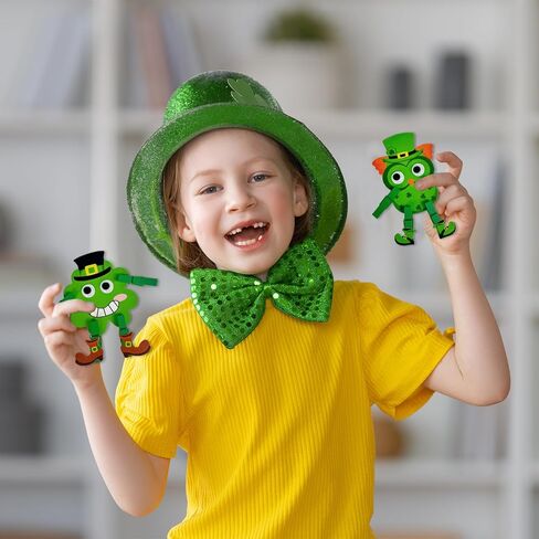 Cinrobiye 24 Set St. Patrick's Day Craft Kits DIY Shamrock Art&Craft Irish Lucky Decorations Kits for St. Patrick's Day Party Favor Supplies Home School Activities Game Prizes Gifts in Saudi Arabia