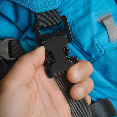 VILLCASE أبازيم حزام 2.36 × 1.37 × 0.78 بوصة معدنية سميكة من الجانب، أبازيم أمان شديدة التحمل لحزام الأمتعة على الظهر، إطلاق سريع in Saudi Arabia