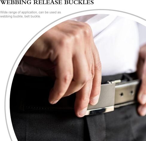 VILLCASE أبازيم حزام 2.36 × 1.37 × 0.78 بوصة معدنية سميكة من الجانب، أبازيم أمان شديدة التحمل لحزام الأمتعة على الظهر، إطلاق سريع in Saudi Arabia