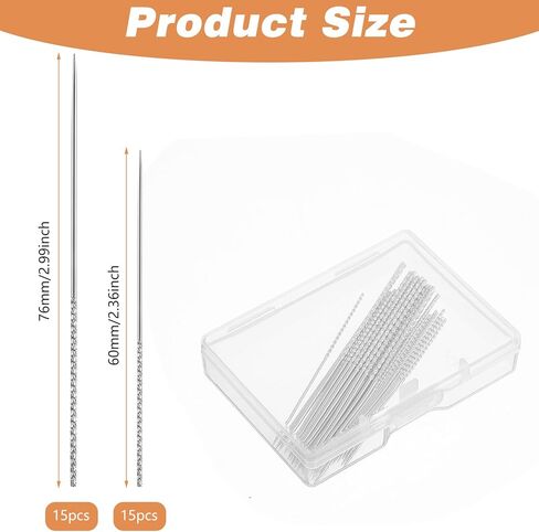 Molain 30 Pcs Snag Repair Tool, 2.36" x 0.03" & 2.99" x 0.047" Snag Nab It Tool Fabric Repair Snags Fixer Clothing Needle Tools with Case for Stitching Cloth Clothing in Saudi Arabia