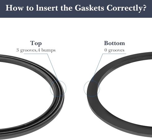 Linkidea 4 Pcs Blender Replacement Parts, Silicone Gasket Seal, Exact Fit Lid & Tool Kits, Compatible with Ninja NC299AMZ, NC301, NC300, Grey in Saudi Arabia