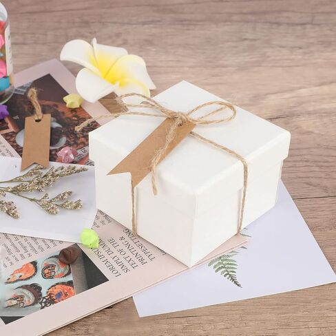 Mini Brown Paper Gift Tags with String, 100pcs Blank Paper Tags, Personalized Hanging Label for Art Craft, Wedding, Small Business and Gift Wrapping in Saudi Arabia