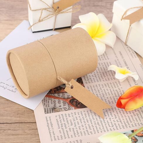 Mini Brown Paper Gift Tags with String, 100pcs Blank Paper Tags, Personalized Hanging Label for Art Craft, Wedding, Small Business and Gift Wrapping in Saudi Arabia