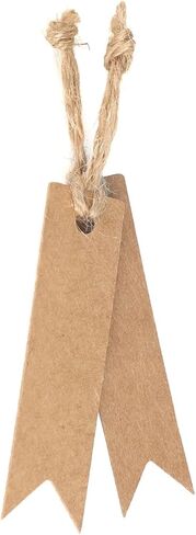 Mini Brown Paper Gift Tags with String, 100pcs Blank Paper Tags, Personalized Hanging Label for Art Craft, Wedding, Small Business and Gift Wrapping in Saudi Arabia