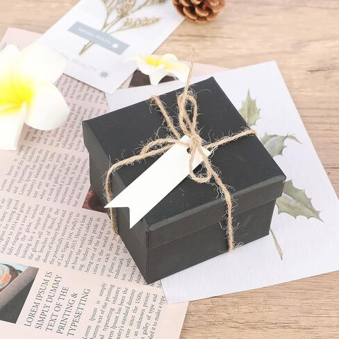 Mini Brown Paper Gift Tags with String, 100pcs Blank Paper Tags, Personalized Hanging Label for Art Craft, Wedding, Small Business and Gift Wrapping in Saudi Arabia