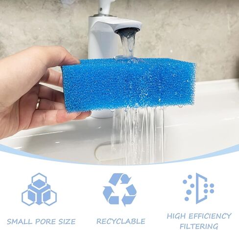 مجموعة صيانة حوض السمك البديلة من SHIGATSU المكونة من 4 قطع لفلتر الطاقة AquaClear 50، تتضمن حشوة إسفنجية لحوض السمك، وإسفنجة كربونية، ووسائط حيوية وإسفنجة ما قبل الفلتر in Kuwait