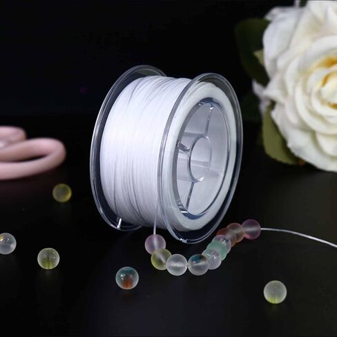 100 Meters 1mm Elastic String Cord, Stretch Beading Cord String for Bracelet Jewelry, Necklaces, Jeweley, Pony Beads, Clay Beads in Saudi Arabia