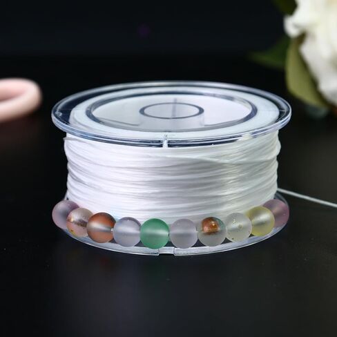 100 Meters 1mm Elastic String Cord, Stretch Beading Cord String for Bracelet Jewelry, Necklaces, Jeweley, Pony Beads, Clay Beads in Saudi Arabia