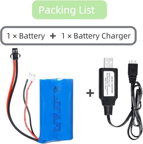 7.4V 1500mAh Rechargeable Li-ion Battery Pack with SM-2P Joint and USB Charging Cable for Double Sided RC Stunt Car Small RC Boat Tumbling Amphibious RC Car RC Truck RC SUV high Speed car in Saudi Arabia