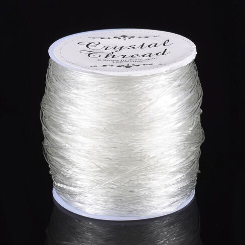 100M/roll 0.8mm Clear Elastic Thread Cord Stretchy Bracelet String Crystal String Beading Cord for DIY Women Beading Bracelet Jewelry Making Handmade Craft Supplies in Saudi Arabia