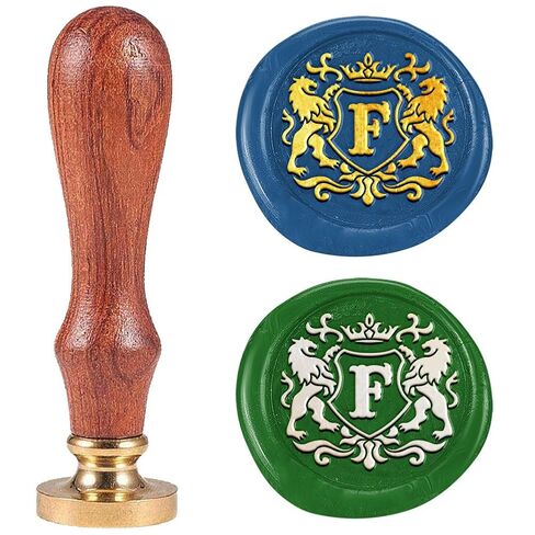 1" Lion Emblem Letter J Wax Seal Stamp Alphabet Sealing Stamps Removable Brass Head Seal Stamp with Wooden Handle Sealing Wax for Greeting Card Letter Invitations Gift Card Envelope Craft in Saudi Arabia