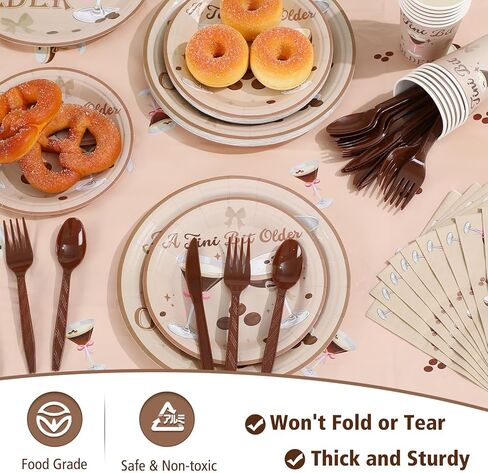 171 Pcs A Tini Bit Older Birthday Decorations Party Supplies A Tini Bit Older Birthday Tableware Set Banner Tablecloths Plates for Wedding Shower Party Serve 24 in Saudi Arabia