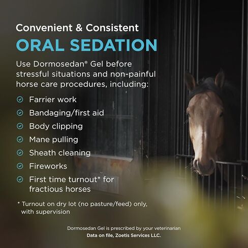 Dormosedan Gel (detomidine Hydrochloride) for Horses, 3 mL in Saudi Arabia