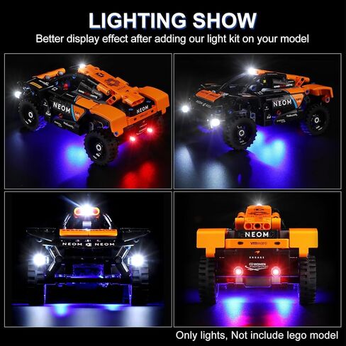 LED Lighting Kit for Lego Technic NEOM McLaren Extreme E Race Car, LED Light Compatible with Lego 42166 Building Block Models (Not Include Lego Set) in Kuwait