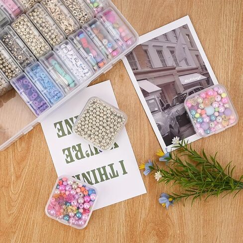 1pc 14 Grid Plastic Storage Boxes, Transparent Portable Storage Boxes, Multi-Purpose Crafts, Beads, Hair Accessories (Clear) in Saudi Arabia