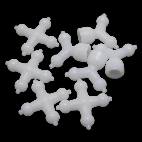 XGNG 1 مجموعة الأبيض Pastic لعبة الهيكل العظمي 9.5 مللي متر دمية الكرة المقبس مشترك لإعداد العينات الحيوانات المحشوة Crafts بها بنفسك الحرف in Kuwait