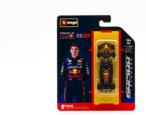 Bburago 1:64 Scale Race Formula Red Bull RB21 (2025) Diecast Vehicle, Verstappen #1 in Saudi Arabia