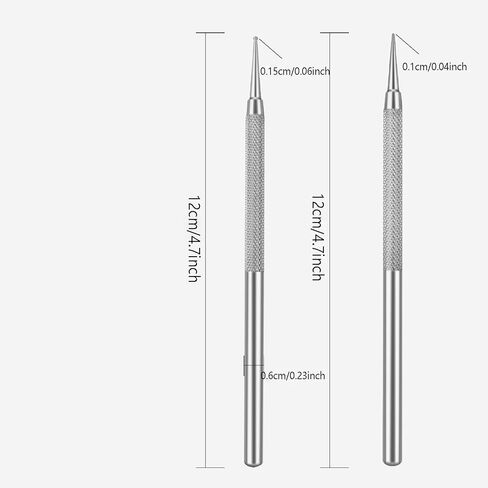 قطعتان من أقلام الكتابة الجلدية، أداة تحديد المواقع الجلدية المصنوعة من الفولاذ المقاوم للصدأ أداة تحديد المواقع DIY أداة الحرف اليدوية لنحت الحرف اليدوية in Kuwait