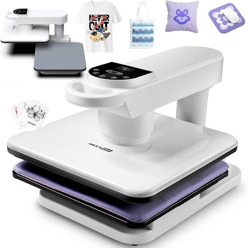 AKEYDIY 15" x 15" Heat Press for T Shirts Slide Out - Fast Heating for Sublimation, Industrial Even Heat Transfer & Precise Temp Control, Shirt Heat Press for Vinyl & Fabric Projects (15x15 Black) in Saudi Arabia