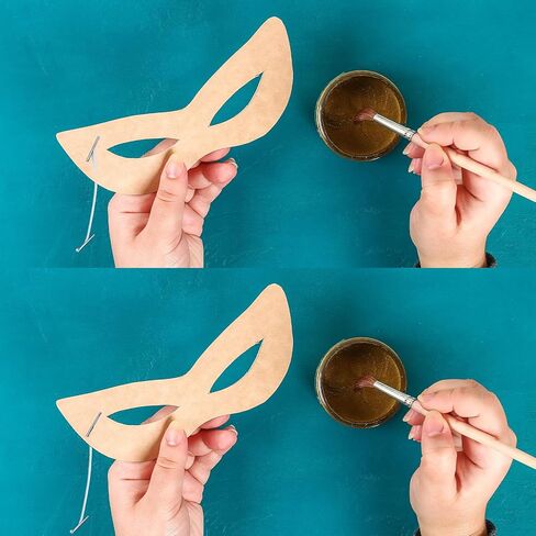 PATIKIL 6 Inch Elastic Barbed Cord, 50 Pcs 2mm Loop Stretch Round String with Metal Barb Fasteners for Hats Masks Menus Crafting Book, Brown (16.5cm) in Kuwait