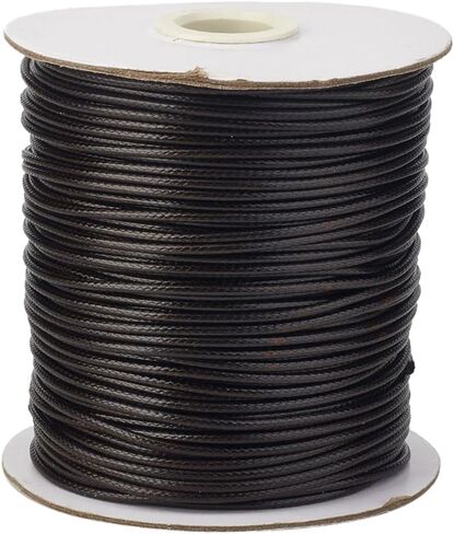 175 Yards 1.5MM Waxed Cord Brown Round Polyester Wax Thread Smooth Bracelet Beading Craft String Twine Rope Bulk Rolls for Jewelry Making Sewing Necklaces Macrame Knotting Macrame Crafts Diy in Saudi Arabia