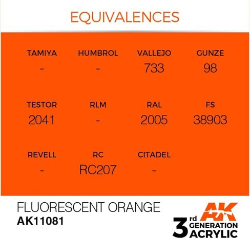 AK Interactive 3rd Gen Acrylic Fluorescent Orange 17ml in Saudi Arabia