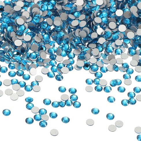 PATIKIL 2880Pcs SS16 Round Flatback Rhinestones, 3.8-4.0mm Flat Back Crystal Glass Gems Diamonds for DIY Crafts Clothes Shoes Nail Art Decoration, Emerald Green in Saudi Arabia