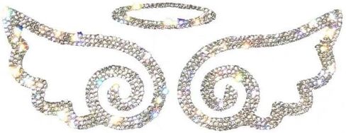 1pc Angel Wing Bling Rhinestone Sticker Decals Universal for Cars DIY Crafts Arts Clothing in Saudi Arabia