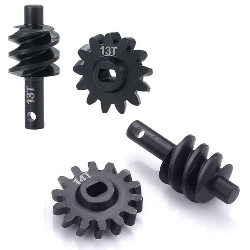 Axle Gear Overdrive Worm Differential 13T 14T/12T 18T/13T 16T Steel Gear for AX24 Axial SCX24 C10 JLU Gladiator Bronco 1/24 RC Crawler Car Upgrade Parts (12T 18T) in Saudi Arabia