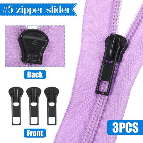 Qianyu 62 Pcs Zipper Repair Kit Metal Zippers Retainer Box Zipper Pull Replacement Top Stop Bottom Replacement Fix Zip Head On for Repairing Coats Jackets Tents Backpacks Sleeping Bag Luggage in Saudi Arabia