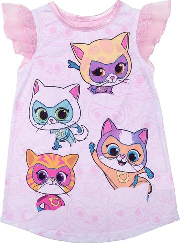 Disney Girls Little Pajama Set, Aqua/Coral, Size 3T in Kuwait