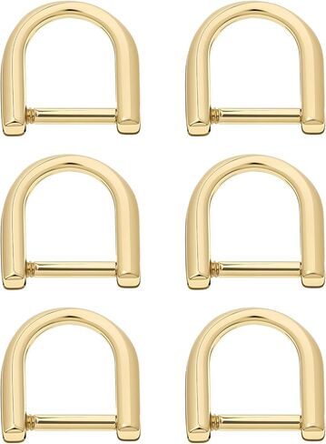 Gold D Key Ring, 6Pcs D Ring Spring Key Hooks, D-Rings for Purse Keys Holder Zip Puller Paracord Bracelet(0.4 Inch Inside Bar) in Saudi Arabia